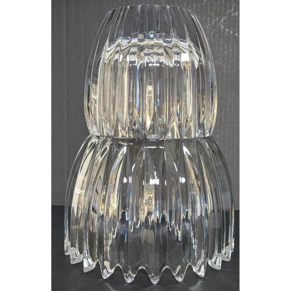 Vintage 80s‎ 90s Mikasa Ice Palace Lead Crystal Vase 9